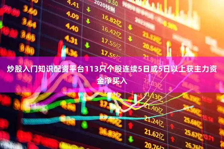 炒股入门知识配资平台113只个股连续5日或5日以上获主力资金净买入